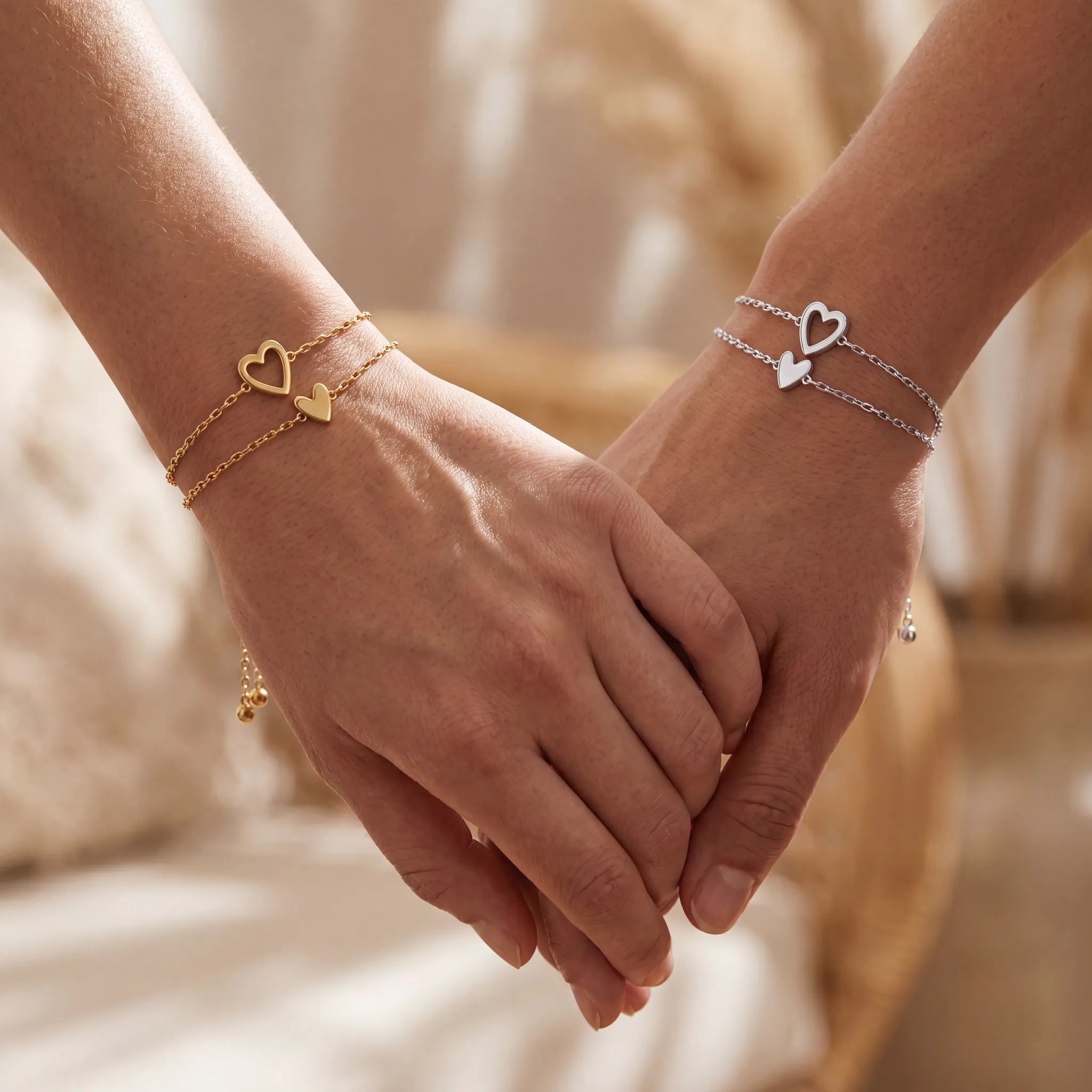 Braccialetto con Cuori Abbinati™| Un cuore per te, uno per chi ami